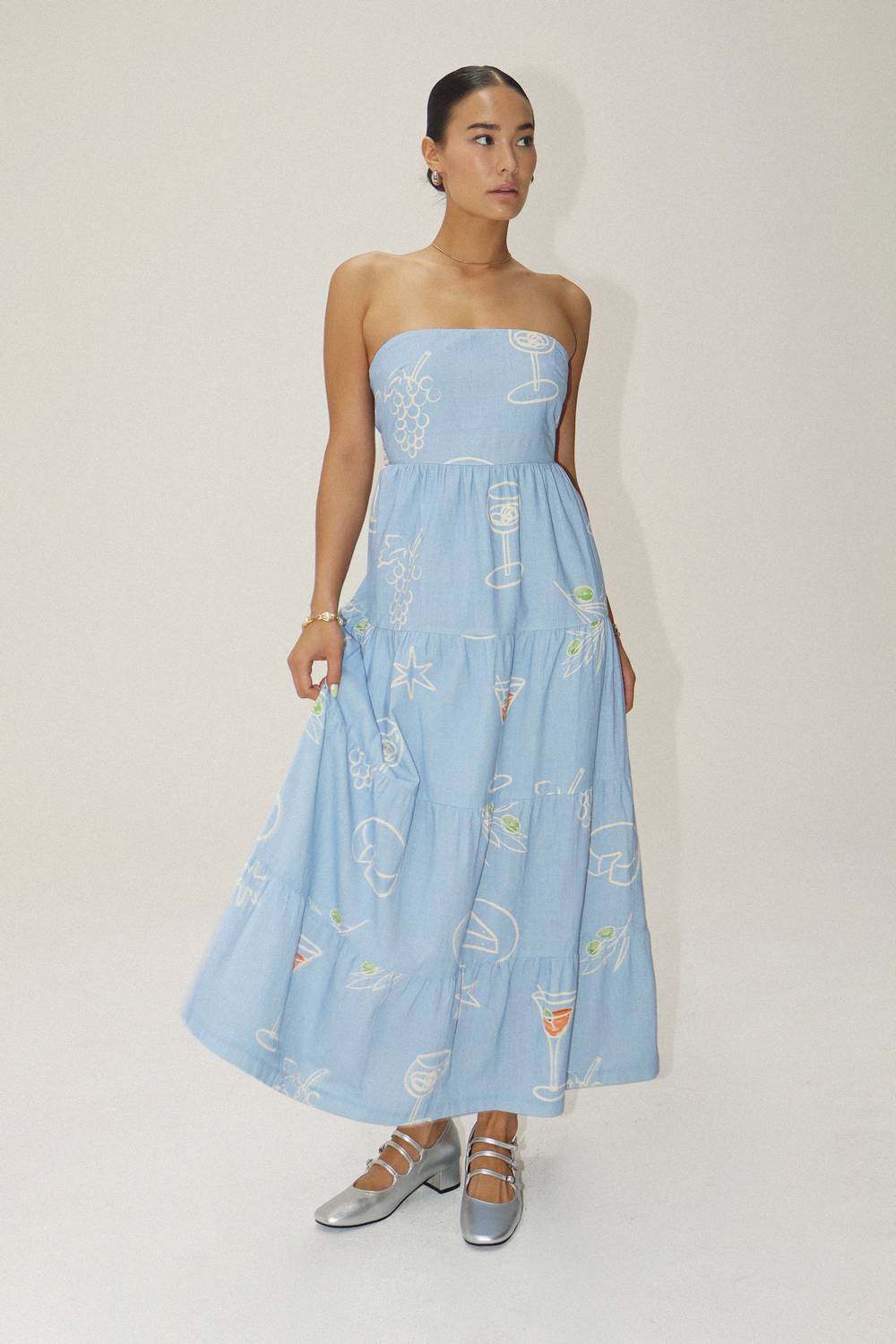 Strapless Maxi Martini Dress | Calimi
