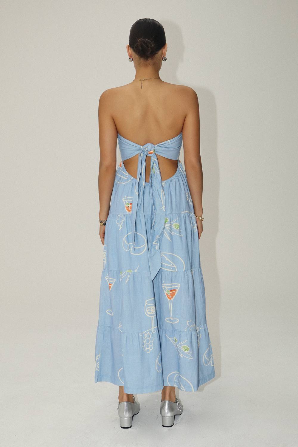 martini maxi dress Strapless Maxi Martini Dress