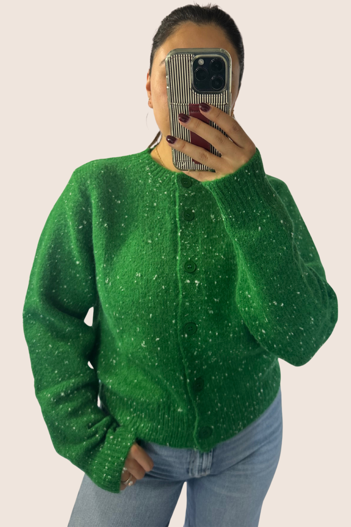 Kelly Green Cardigan Calimi